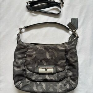 Coach Black and Gray Hobo Bag